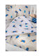 Saint Clair Baby Sheets Set Crib Cotton Pet Blue 115x170cm 3pcs