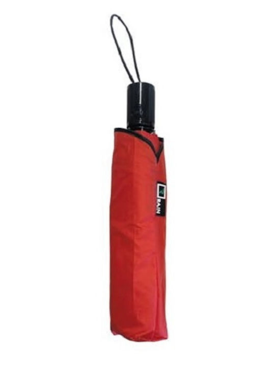 Rain Windproof Automatic Umbrella Compact Red