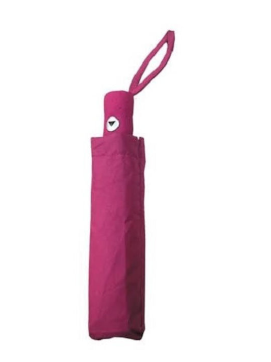 Rain Rezistent la vânt Automat Umbrelă de ploaie Compact Fuchsia