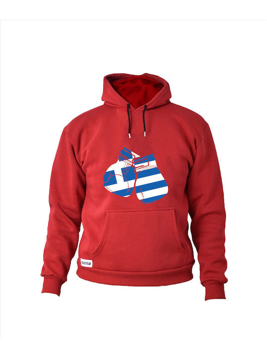 FightFlix Kinder Sweatshirt mit Kapuze Rot