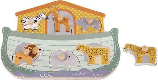 Wooden Kids Peg Puzzle Noah's Ark Diakakis