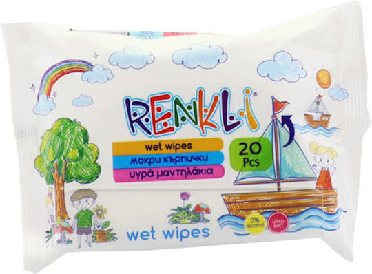 Renkli Șervețele Umede pentru Bebeluși 20buc