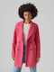 Vero Moda Women's Midi Coat with Buttons Pink