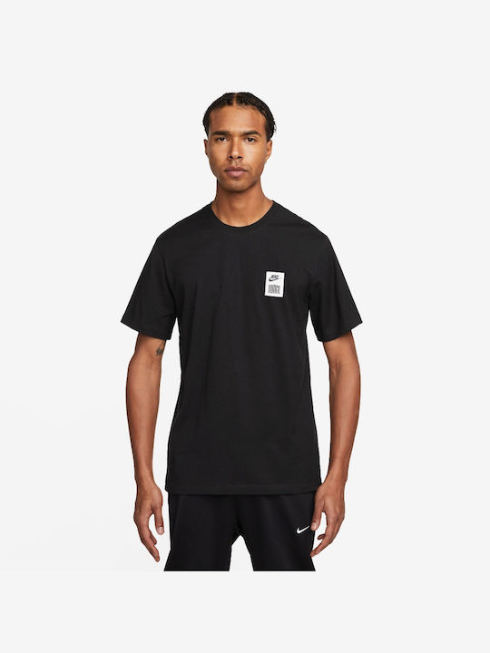 Nike Ανδρικό T-shirt Κοντομάνικο Μαύρο