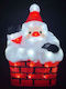 Outdoor Illuminated Santa Claus Red 35x23.5x23.5cm