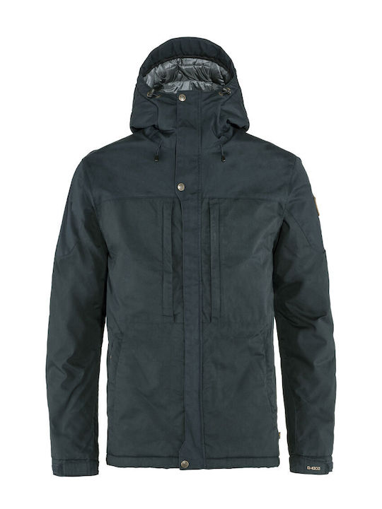 Fjallraven Winter Jacke Winddicht Blau