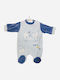 Baby Bal Babystrampler Langärmliges Samt Blau