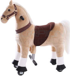 Skorpion Wheels Fabric Rocking Toy Horse with Wheels with Max Load Capacity 30kg