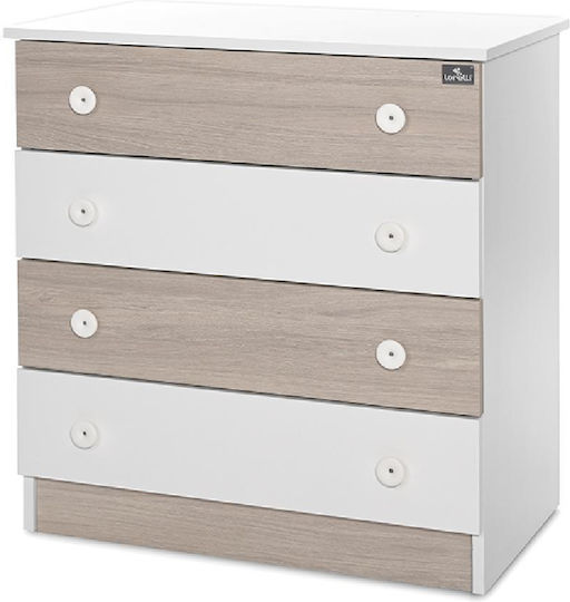 Baby Dresser with 4 Drawers White 81x50x86cm
