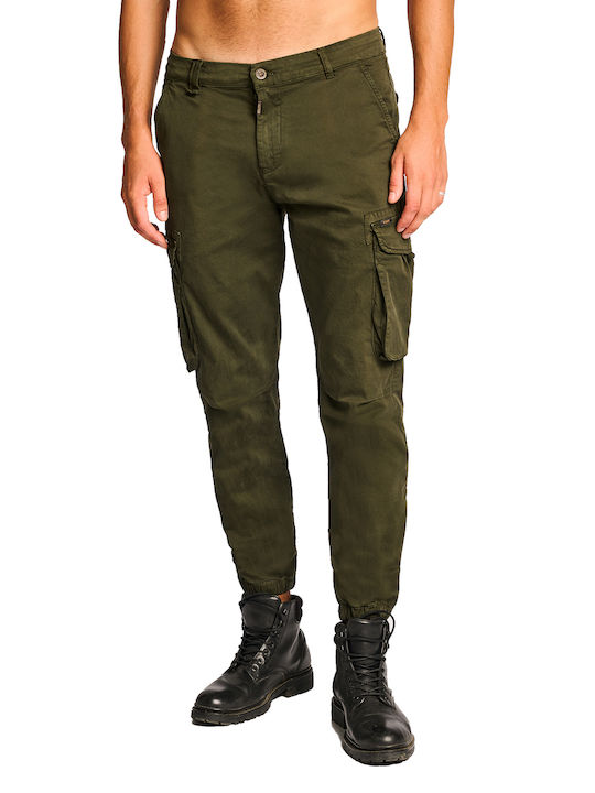 Felix Trousers Cargo Elastic in Loose Fit Green