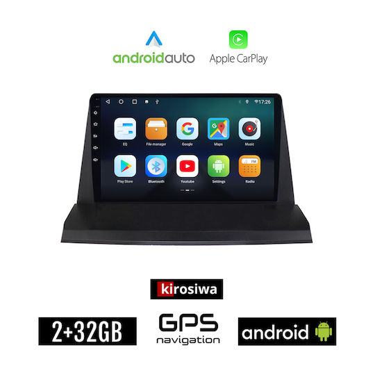 Kirosiwa Автомобилна Аудио Система (Блутут/USB/AUX/WiFi/GPS/Apple-Carplay/Android-Auto) с Тъчскрийн 9"