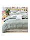 Down Town Home Duvet Cover Set Cotton Queen with 2 Pillowcases 230x250 Pacific 509 Green