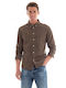 Les Deux Men's Shirt Long Sleeve Corduroy Gray