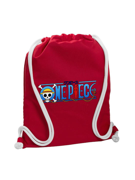 Koupakoupa Onepiece Logo Τσάντα Πλάτης Γυμναστηρίου Κόκκινη