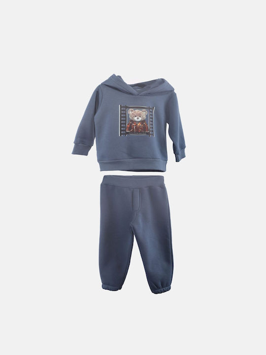 Joyce Kids Sweatpants Set Blue 2pcs