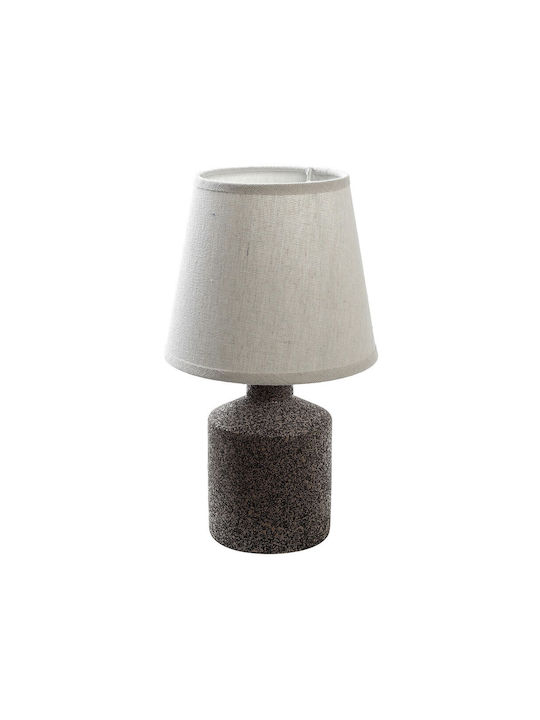Espiel Ceramică Lampă de masă pentru Soclu E14 cu Umbrelă Alb și Bază Gri
