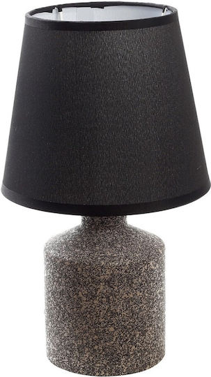 Espiel Ceramic Table Lamp for Socket E14 with Gray Shade and Base