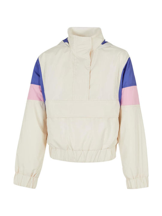 Kids Casual Short Coat with Lining White