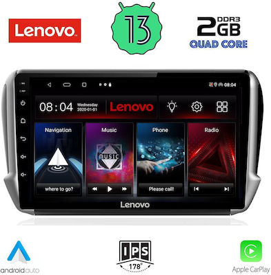 Lenovo Ηχοσύστημα Αυτοκινήτου για Peugeot 208 2012-2021 (Bluetooth/USB/WiFi/GPS) με Οθόνη Αφής 10"