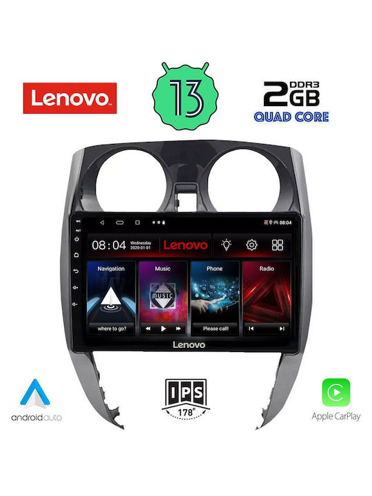 Lenovo Ηχοσύστημα Αυτοκινήτου για Nissan Note 2012> (Bluetooth/USB/WiFi/GPS) με Οθόνη Αφής 10"