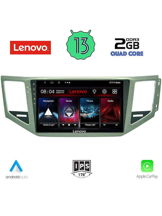 Lenovo Car-Audiosystem für Volkswagen Golf Sportsvan 2014> mit Klima (Bluetooth/USB/WiFi/GPS) mit Touchscreen 10"