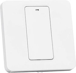 Meross Χωνευτός Διακόπτης Τοίχου Wi-Fi για Έλεγχο Φωτισμού και Ένα Πλήκτρο Λευκός