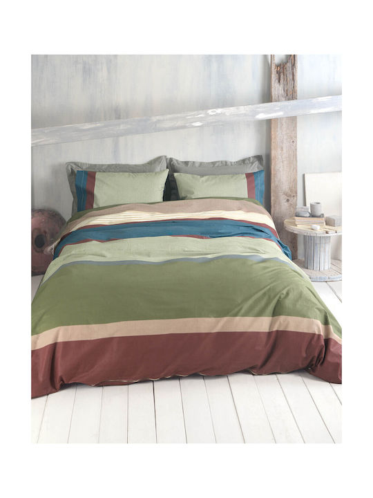 Rythmos Savoy Kissenbezug-Set mit Umschlagumschlag Green - Couple 50x70cm.