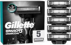 Gillette Mach3 Charcoal 3 Λεπίδων 5τμχ Gillette Mach3 Charcoal 3 Λεπίδων 5τμχ