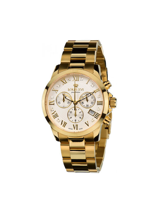 Louis XVI Women's Watch Chronograph with Gold M...