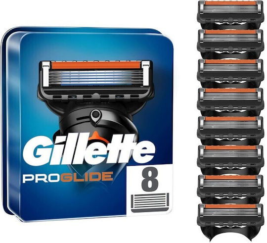 Gillette Fusion Proglide Резервни глави с остриета Лубрикантна лента 8бр