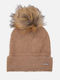 Beanie Unisex Σκούφος Πλεκτός σε Καφέ χρώμα