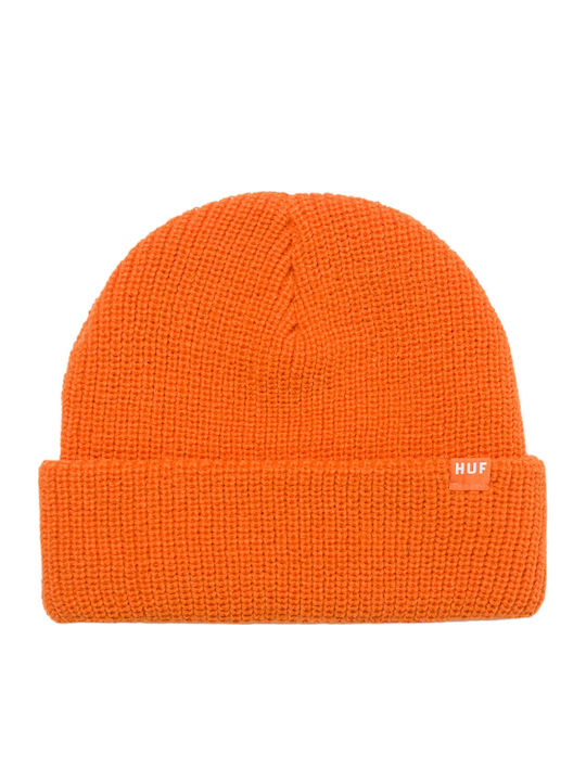 Usual Unisex Set with Beanie Knitted in Orange color