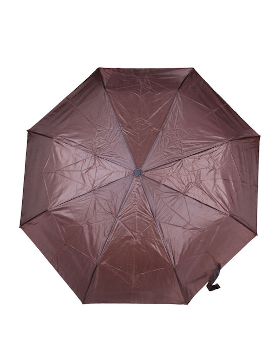 Windproof Automatic Umbrella Compact Brown