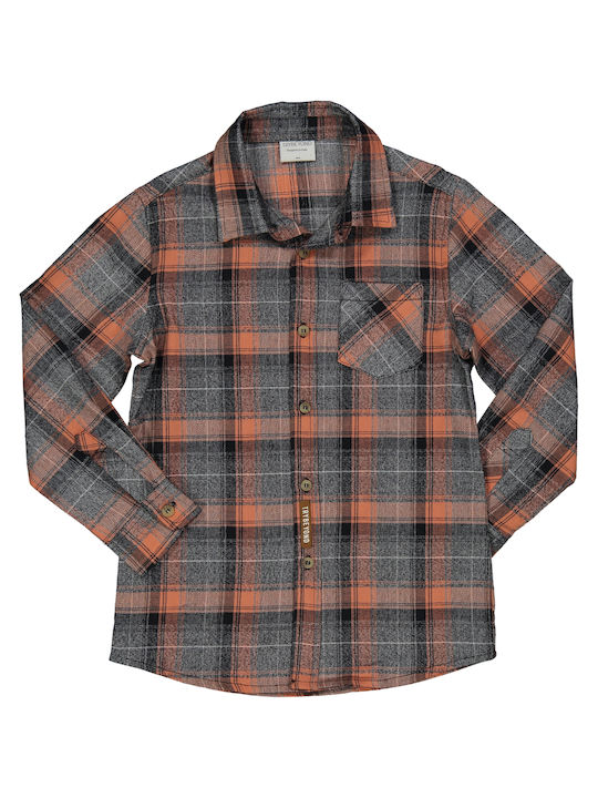 Birba Trybeyond Kids Checked Shirt Orange