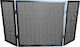 Frans Metallic Fireplace Screen with 3 Panels x Black