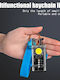 Schlüsselanhänger Öffner Mini Taschenlampe 8 Metallisch mit LED Schwarz