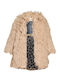 Children's Dress Short Sleeve Set with Coat Beige