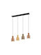 Trio Lighting Pendant Chandelier Rail for 4 Bulbs E27 Black