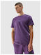 4F Men's Short Sleeve Blouse Purple