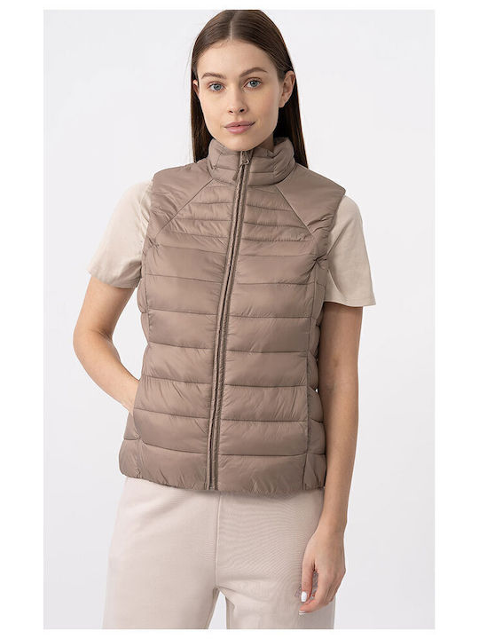 Kurz Damen Ärmellos Puffer Jacke für Winter Coffee.