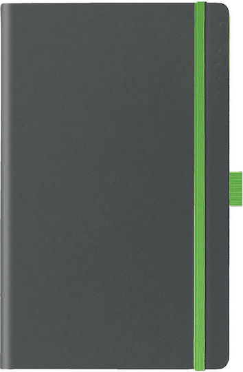 THeofylaktos Ivory Notebook Ruled with Elastic Gray