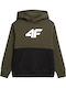 Kids Sweatshirt with Hood and Pockets Khaki