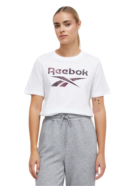 Reebok Graphic Women's Blouse Short Sleeve White