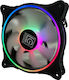 LC-Power LC-CF-120-ARGB-B Case Fan 120mm (1200rpm / 48.9cfm) with ARGB Lighting and 6-Pin Connection