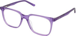 Crulle Children's Plastic Eyeglass Frame Purple 2101 C3