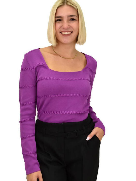 Potre Women's Blouse Long Sleeve Purple