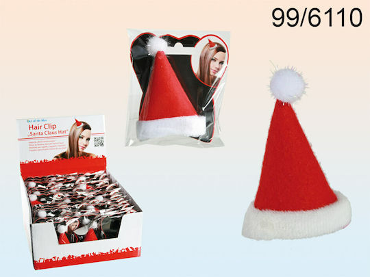 Haarclip Mütze Santa 8 Cm Weihnachts-Accessoires 8cm.