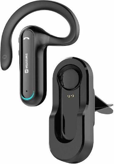 Swissten Dock Earpiece In-ear Bluetooth Handsfree Earphones with Charging Case Black