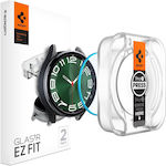 Spigen Glas.tr ”ez-fit” 2-pack Sticlă călită pentru Spigen Glas.tr "EZ-Fit" 2-Pack este compatibil cu Galaxy Watch 6 Classic (47 mm). AGL07066