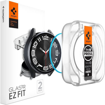Spigen Glas.tr ”ez-fit” 2-pack Sticlă călită pentru Spigen Glas.tr "EZ-Fit" 2-Pack este compatibil cu Galaxy Watch 6 Classic (43 mm). AGL07067